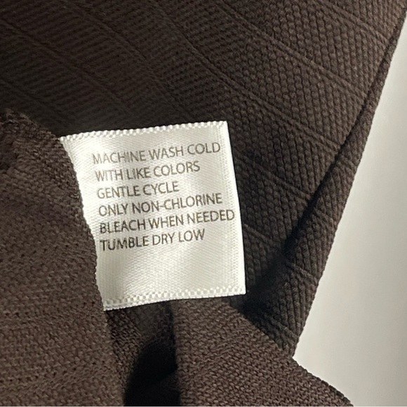 Lady Hagen XL Ribbed Collared V Neck Golf Tennis Active Shirt Chocolate Brown - Picture 5 of 6